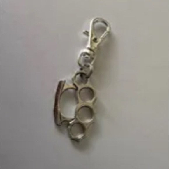 Silver Gun and Brass Knuckles Charms - Picture 3 of 7